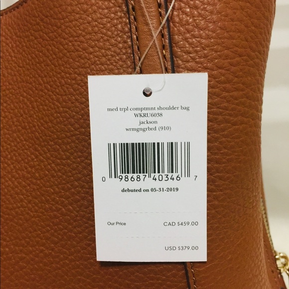 Nwt Kate Spade triple compartment shoulder bag… - Picture 7 of 10